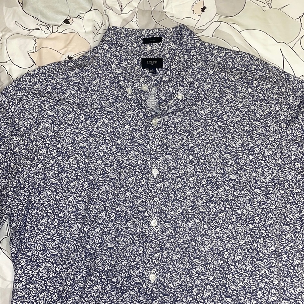 J Crew Floral Button Up